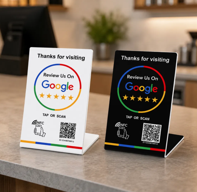Google-Bewertungskarten · Aufsteller