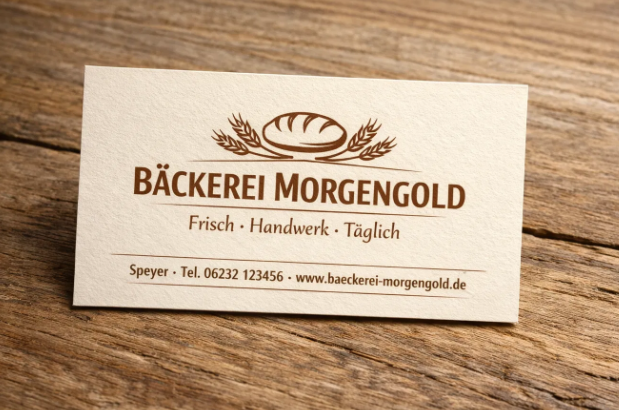 Visitenkarte · Bäckerei Morgengold